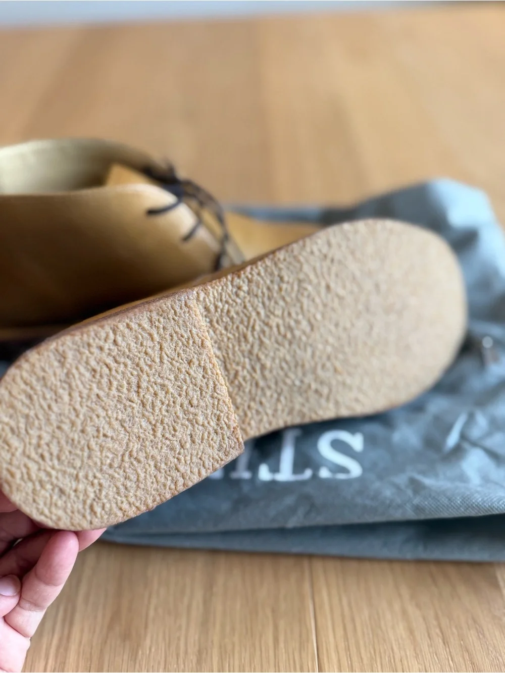 Johnston & Murphy Tan Leather Chukka Boots with Dark Laces